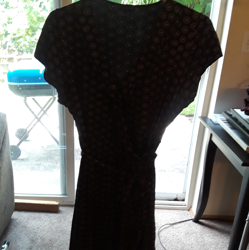 GAP Maternity Silk/Cotton Mock Wrap Dress XL